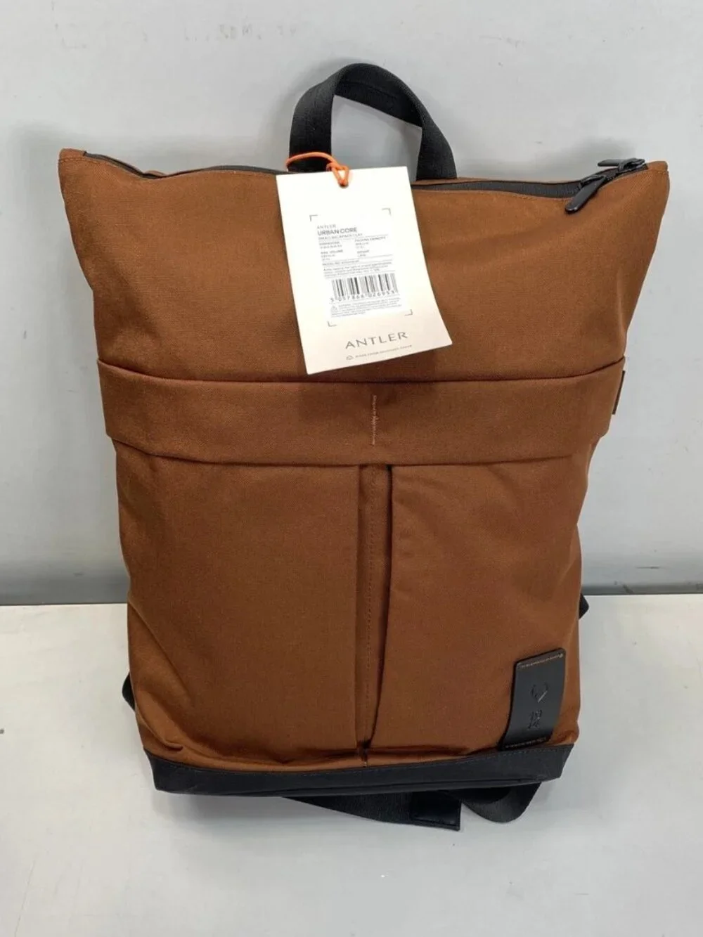 ANTLER - Urban Core Zip Top Backpack, 12.5L Rucksack - Brown
